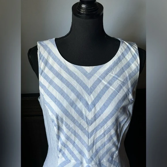 a.n.a lined linen blend sleeveless dress womens size medium - Picture 2 of 8